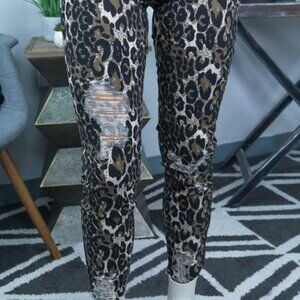 High rise leopard joggers Small ❤️